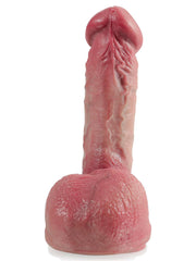 Adrien - Gode Réaliste Fin et Souple Effet Chair - 19 cm