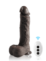 Ambroise - Gode Vibrant Télescopique Télécommandé XL Noir - 26,5 cm