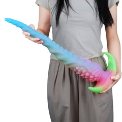 Célestin - Gode Fantaisie Tentacule XXL Arc-en-Ciel à Base en T - 44,5 cm