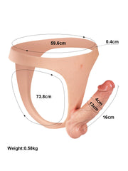 Côme - Gode-Ceinture Réaliste Léger à Sangle Fine - 16 cm