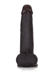 Cyprien - Gode Réaliste Fin Noir à Peau Mobile - 22 cm