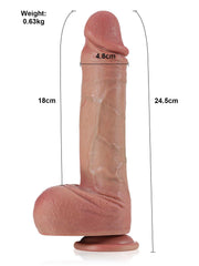 Guillaume - Gode Réaliste au Gland Sculpté et Veiné - 24 cm
