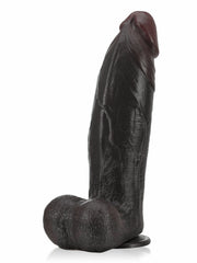 Karim - Gros Gode Réaliste Noir Extra-Épais et Courbé - 27,5 cm