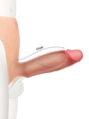Léandre - Gode Ceinture Creux Réaliste pour Strap-On et Soutien d'Érection - 20 cm