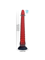 Lucien - Gode Fantaisie Tentacule XXL Rouge - 31,5 cm