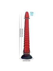 Lucien - Gode Fantaisie Tentacule XXL Rouge - 31,5 cm