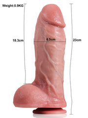 Maël - Gode Télescopique Réaliste Conique et Télécommandé - 23 cm