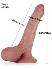 Marius - Gode Réaliste Fin et Cintrable Non Circoncis - 21 cm