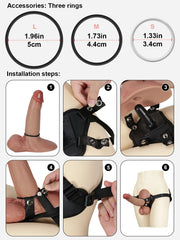Pascal - Harnais Vac-U-Lock Ajustable à Porter pour Femme - Cuir PU