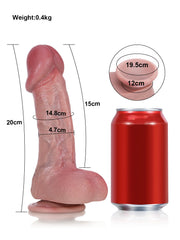 Séverin - Gode Réaliste Épais à Gland Large et Charnu - 20 cm