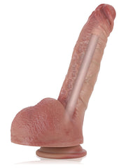 Tancrède - Gode Réaliste Cintrable à Tige Métallique - 24 cm