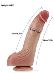 Vincent - Gode Réaliste Courbé et Cintrable à Peau Texturée - 24 cm