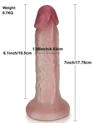 Yanis - Gode Réaliste Fin à Ventouse pour le Jeu Anal - 18,5 cm