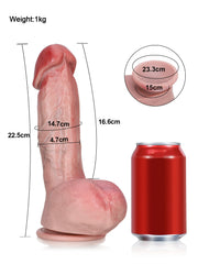 Axel - Gode Réaliste Cintrable à Gland Gonflé -  22,5 cm