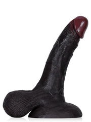 Aymeric - Gode Réaliste Noir avec Testicules Mobiles - 22 cm