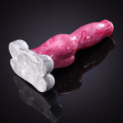 Barnabé - Gode Fantaisie Chien à Nœud XXL Rose - 23 cm