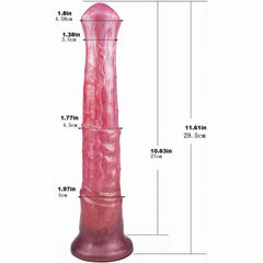 Bérenger - Gode Fantaisie Cheval Éjaculateur XXL Rose - 29,5 cm