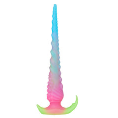 Célestin - Gode Fantaisie Tentacule XXL Arc-en-Ciel à Base en T - 44,5 cm