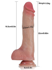 Fabien - Gode Vibrant Télescopique à Peau Coulissante - 22 cm