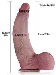 Gauthier - Gode Réaliste XXXL Extrême Progressif et Courbé - 40,5 cm