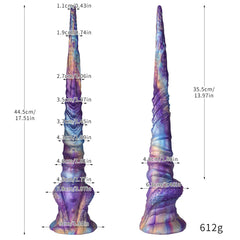 Isidore - Gode Fantaisie Tentacule XXL Violet à Écailles - 44,5 cm