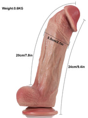 Roman - Gode Réaliste Épais et Cintrable pour le Point G - 24 cm