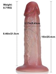 Sacha - Gode Anal Réaliste Épais et Long à Ventouse - 25,4 cm