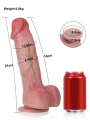 Thibault - Gode Réaliste Flexible et Double Densité - 21 cm