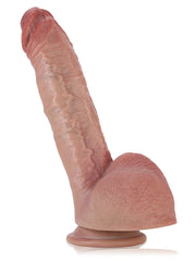 Tancrède - Gode Réaliste Cintrable à Tige Métallique - 24 cm