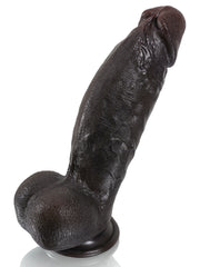 Xavier - Gode Réaliste Épais Noir à Courbe Naturelle - 22 cm