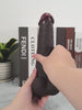 Étienne - Gode Réaliste Noir à Tête Courbée et Peau Coulissante - 23 cm